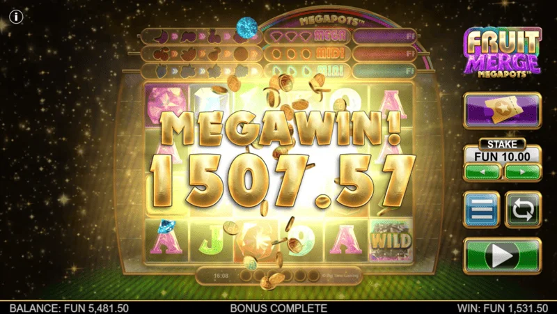Fruit Merge Megapots - malaking panalo sa isang round