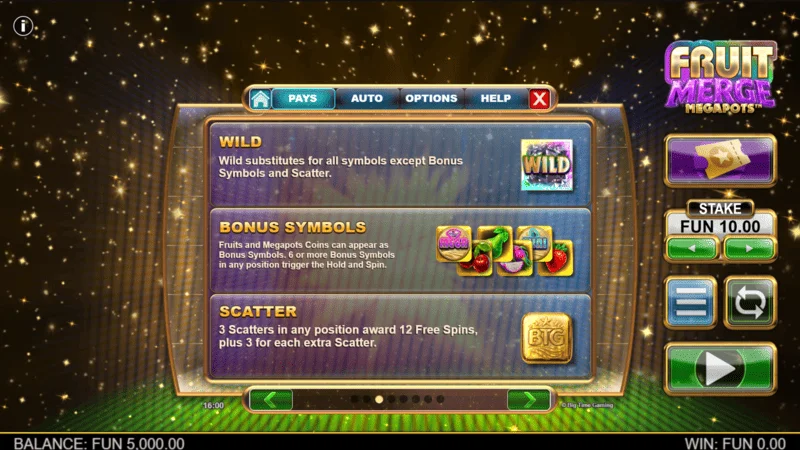 Fruit Merge Megapots - symbol at gem grid